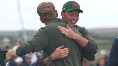 Luke Poulter and Niall Shiels Donegan were involved in key moments for Great Britain & Ireland on day one of the Walker Cup