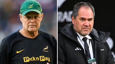 Rassie Erasmus (left) and Dave Rennie's war of words has set the scene for the third Test