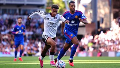 Youri Tielemans chases after Fulham's Josh King