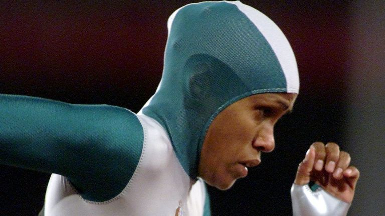 Cathy Freeman is remembered for winning the women's 400m at the 2000 Olympics in a special aerodynamic suit (Associated Press)