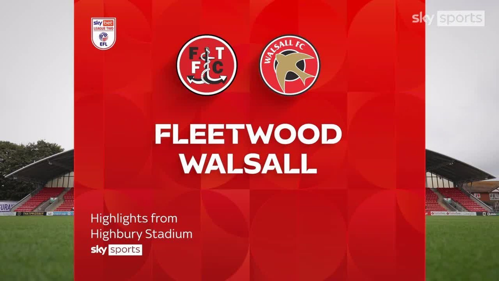 Fleetwood 1-1 Walsall