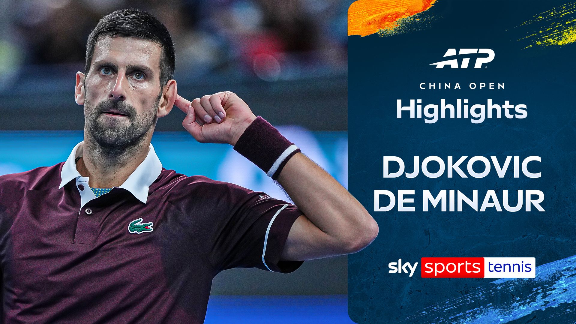 De Minaur retires in China Open final to hand Djokovic title