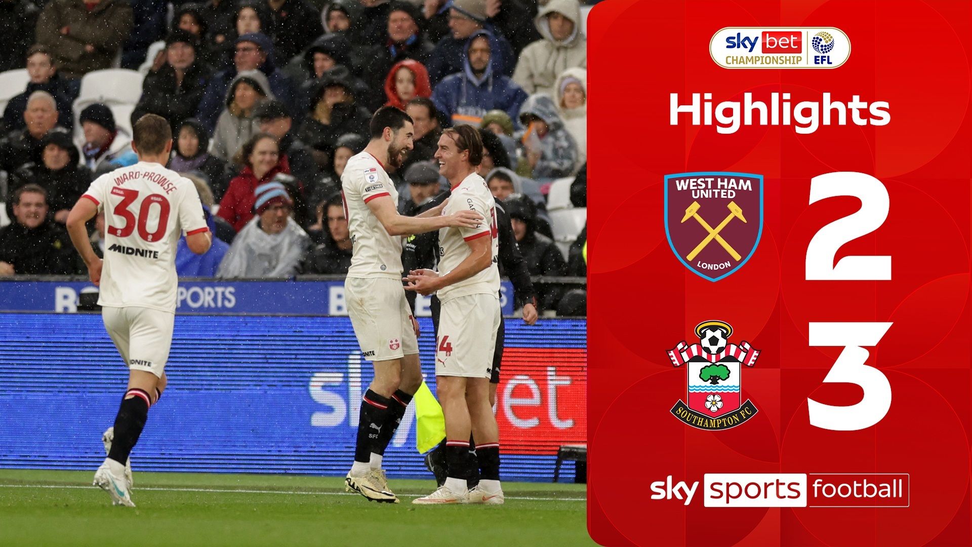 West Ham 2-3 Southampton