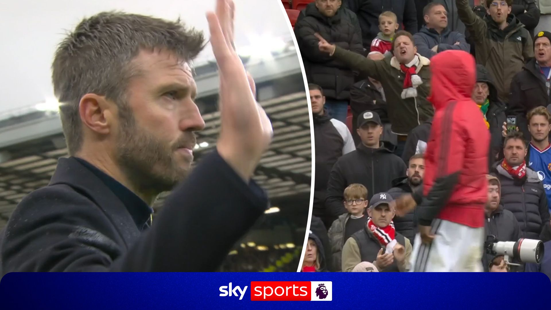 Man Utd fans turn on players after applauding Carrick off pitch