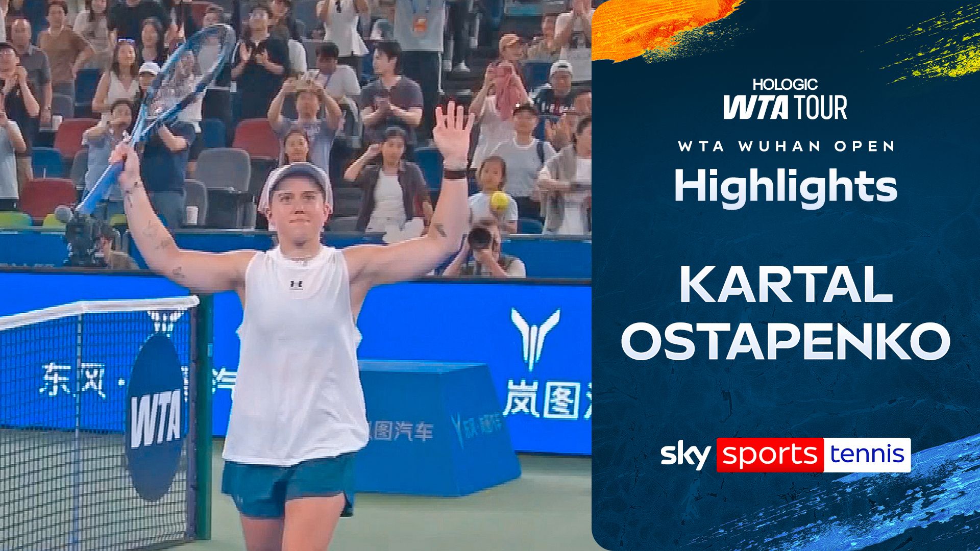 Kartal beats Ostapenko to reach first ever WTA 1000 final