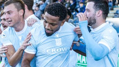 Dundee's Ashley Hay celebrates as he scores to make it 2-1