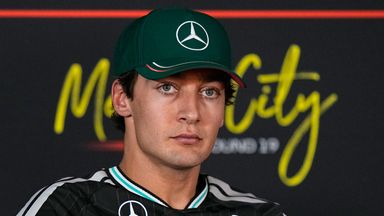 Mercedes driver George Russell (AP Photo/Fernando Llano)