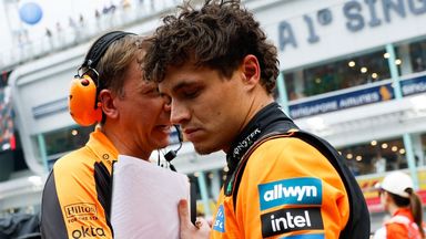 Lando Norris on the grid at the Singapore GP